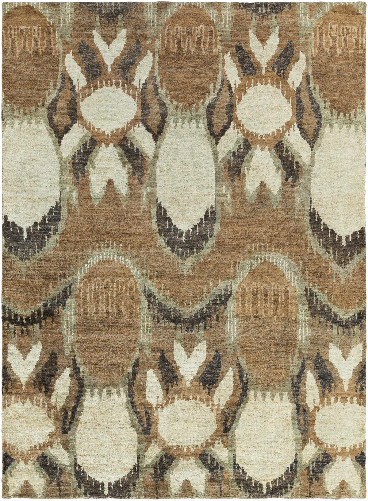 Light Sage Hand Knotted 100% Jute Rustic Rectangle Handmade rug, Indoor use only, no fringe, non-washable. runner also available
