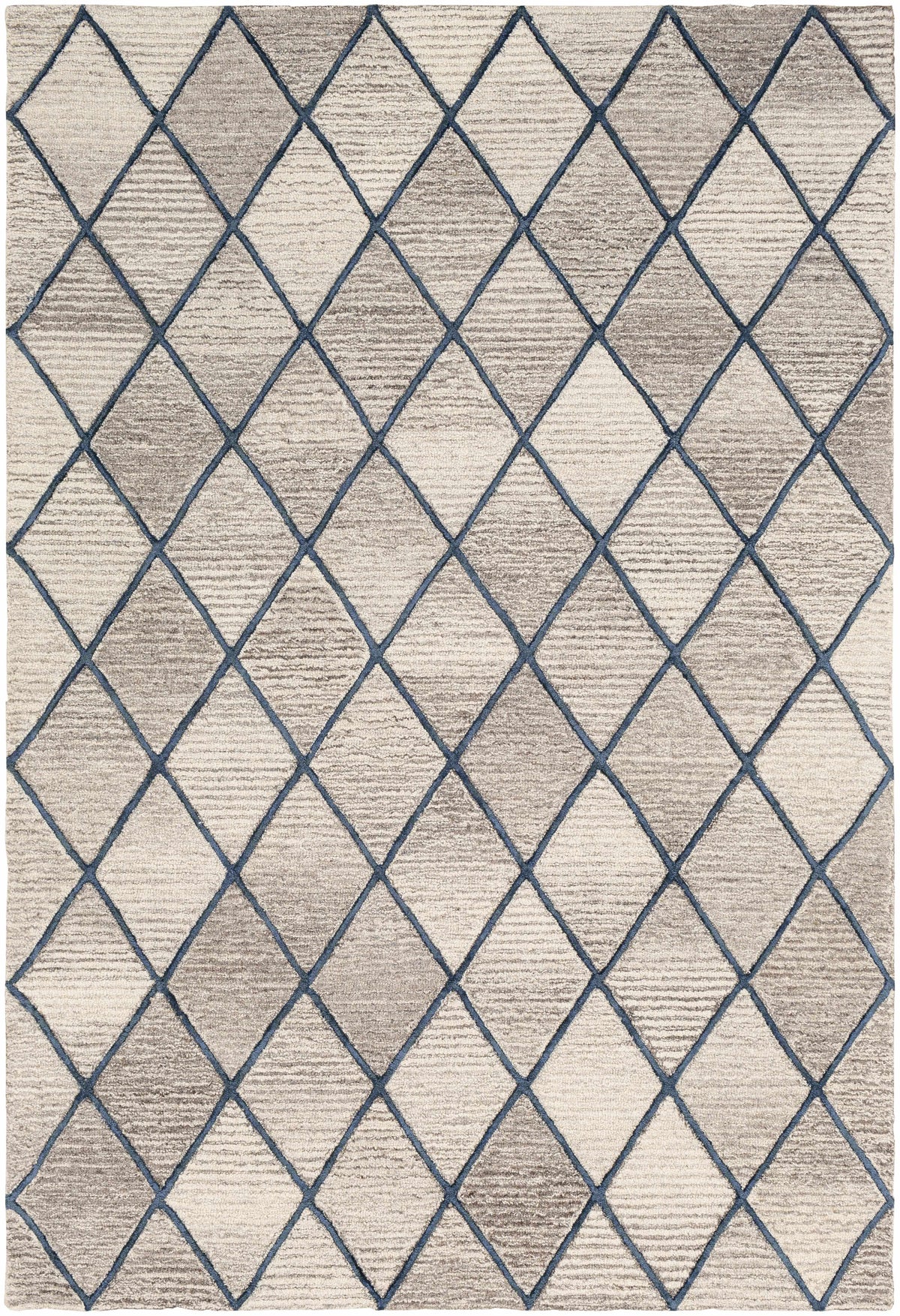 Taupe Hand Tufted 80% Wool, 20% Viscose Modern Rectangle Handmade rug, Indoor use only, no fringe, non-washable.