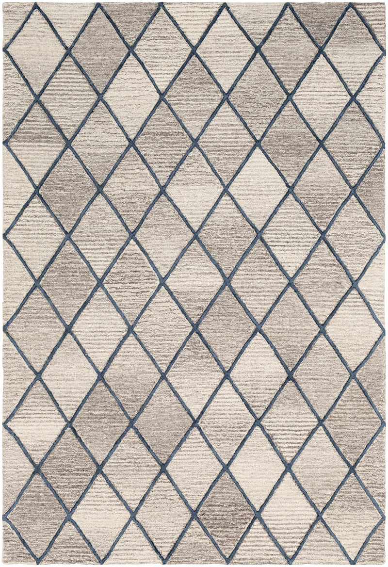 Taupe Hand Tufted 80% Wool, 20% Viscose Modern Rectangle Handmade rug, Indoor use only, no fringe, non-washable.
