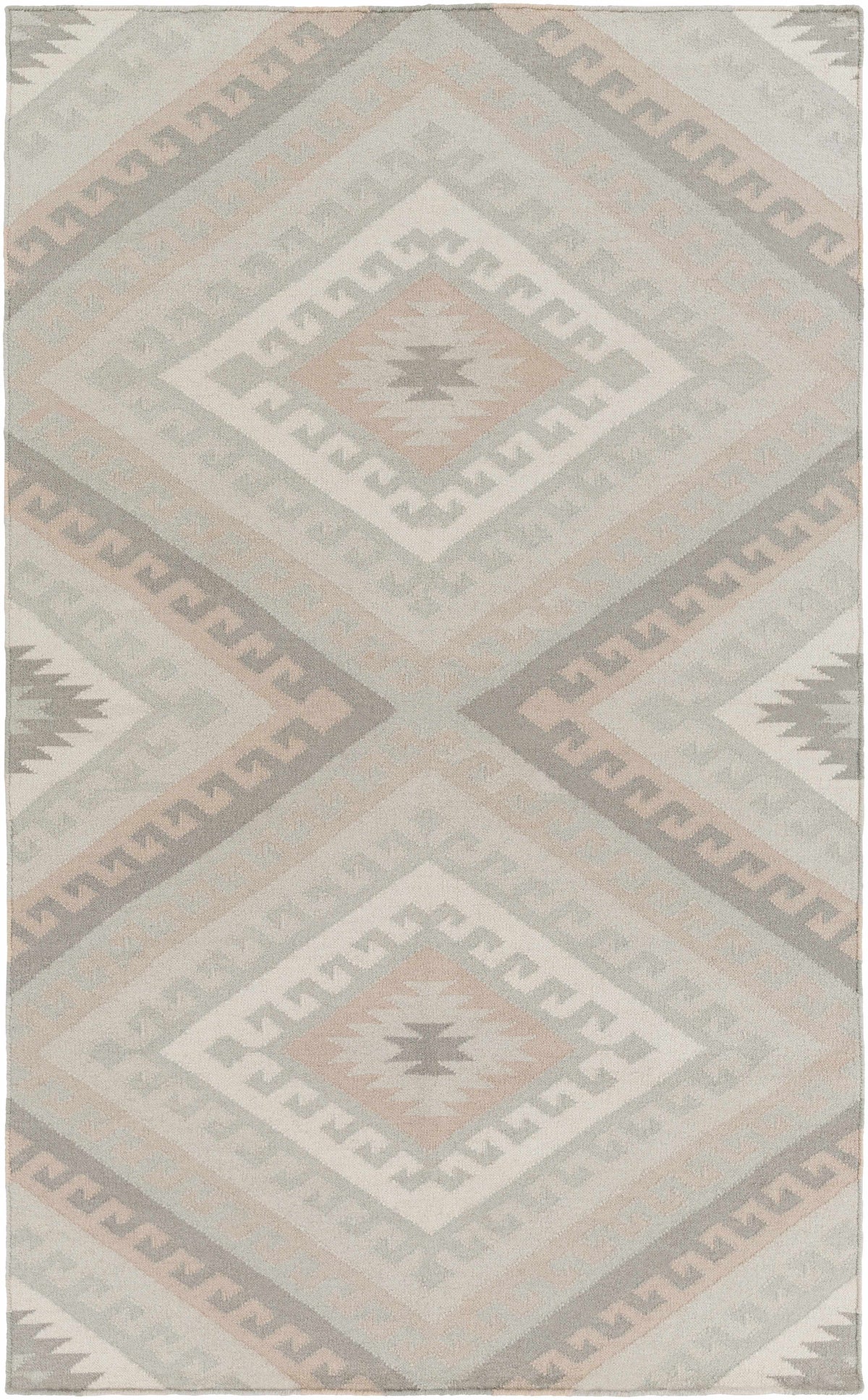 Gray Hand Woven 100% Wool Modern Rectangle Handmade rug, Indoor use only, no fringe, non-washable. runner also available
