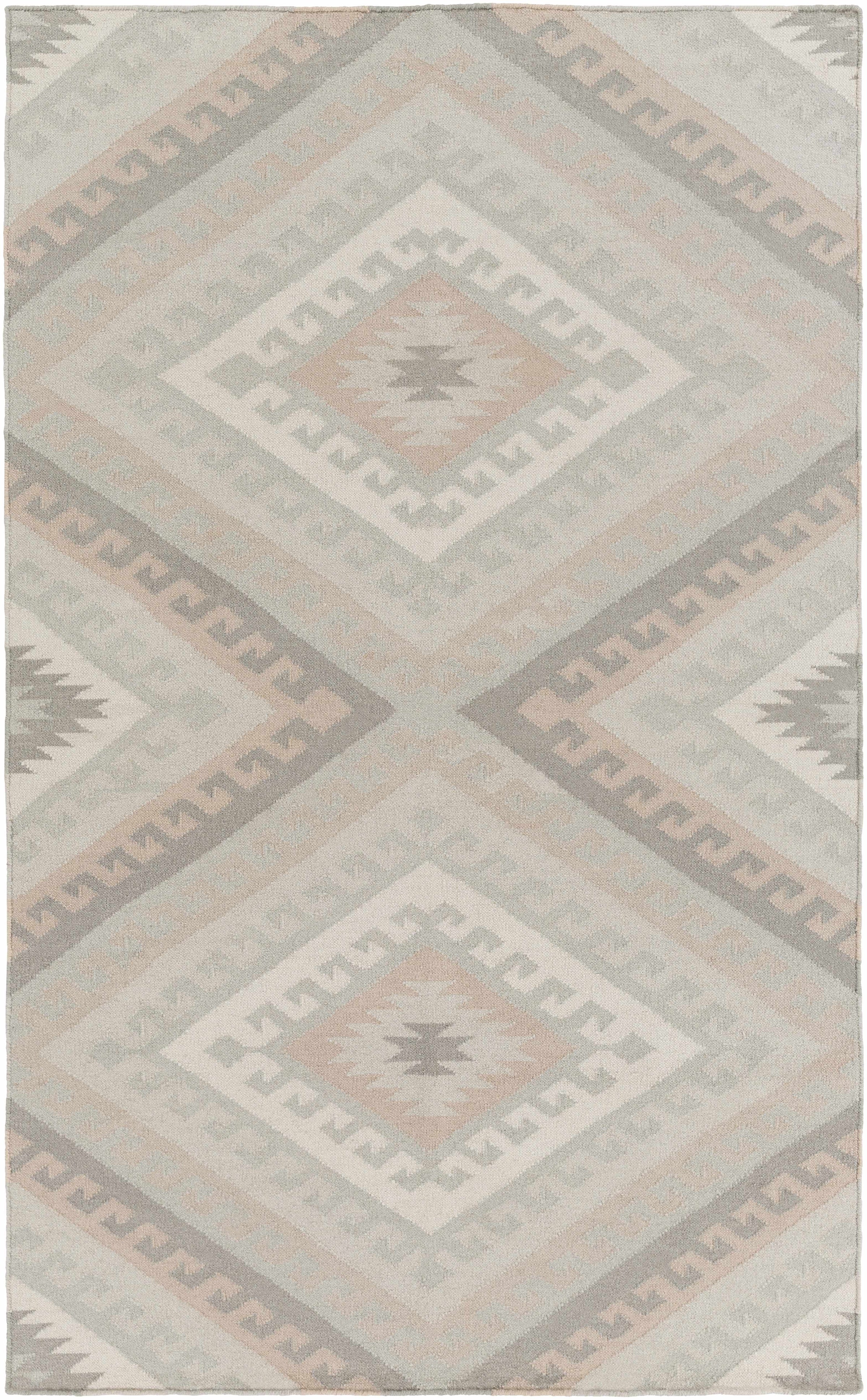 Gray Hand Woven 100% Wool Modern Rectangle Handmade rug, Indoor use only, no fringe, non-washable. runner also available