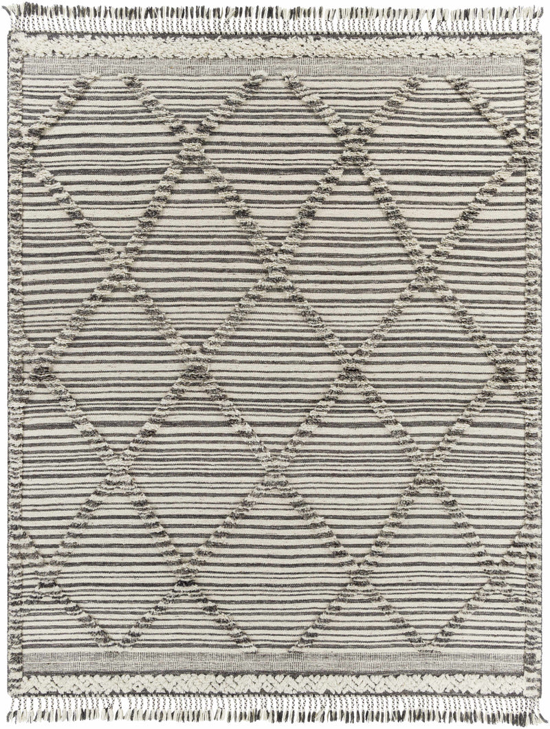 Ivory Hand Knotted 100% Wool Global Rectangle Handmade rug, Indoor use only, has fringe, non-washable. runner also available