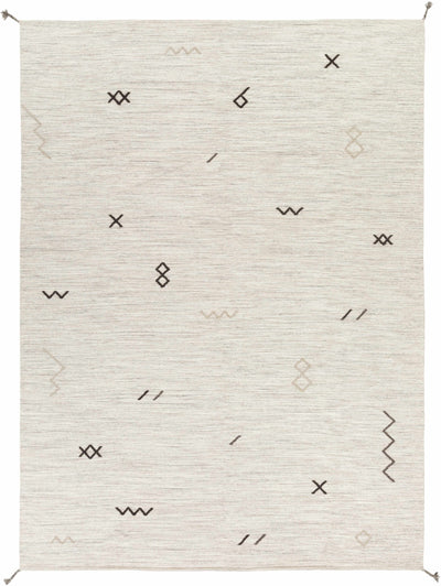 Off-White Hand Woven 100% Wool Global Rectangle Handmade rug, Indoor use only, no fringe, non-washable. runner also available