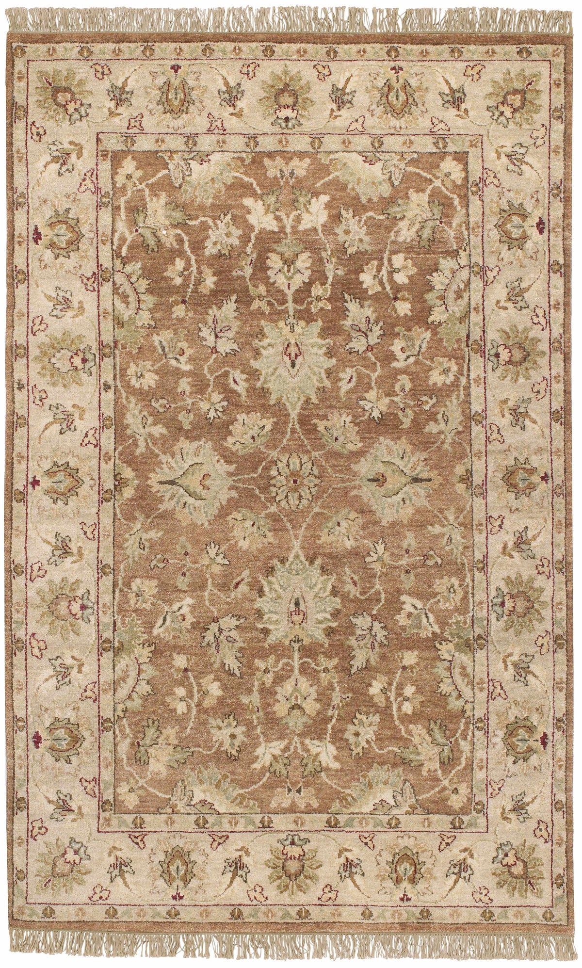 Camel Hand Knotted 100% NZ Wool Traditional Rectangle Handmade rug, Indoor use only, no fringe, non-washable.