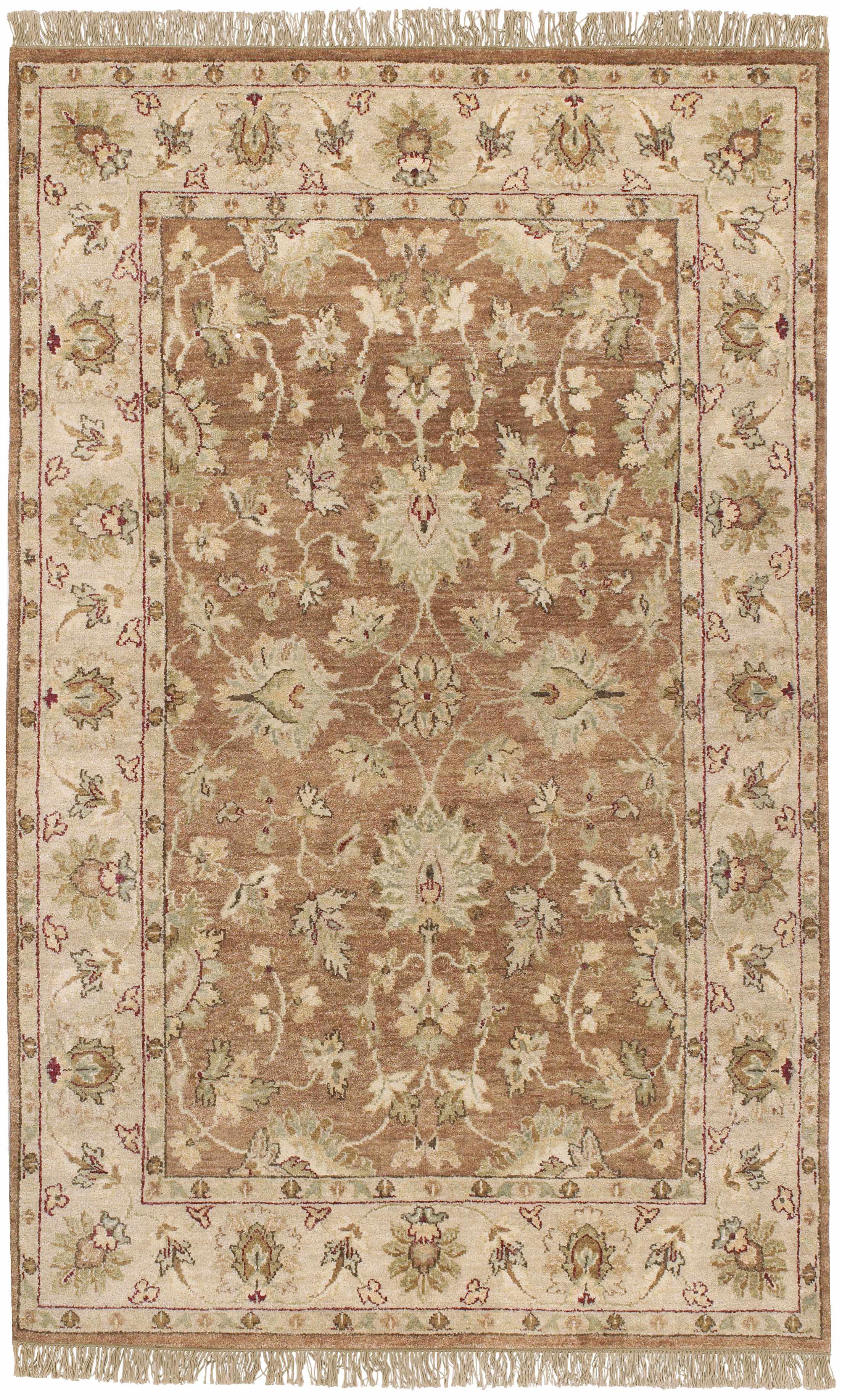 Camel Hand Knotted 100% NZ Wool Traditional Rectangle Handmade rug, Indoor use only, no fringe, non-washable.