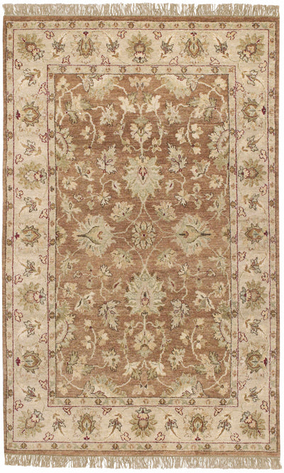 Camel Hand Knotted 100% NZ Wool Traditional Rectangle Handmade rug, Indoor use only, no fringe, non-washable.