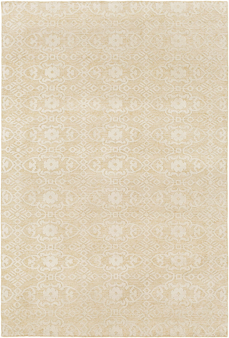 Wheat Hand Knotted 100% Wool Cottage Rectangle Handmade rug, Indoor use only, no fringe, non-washable.