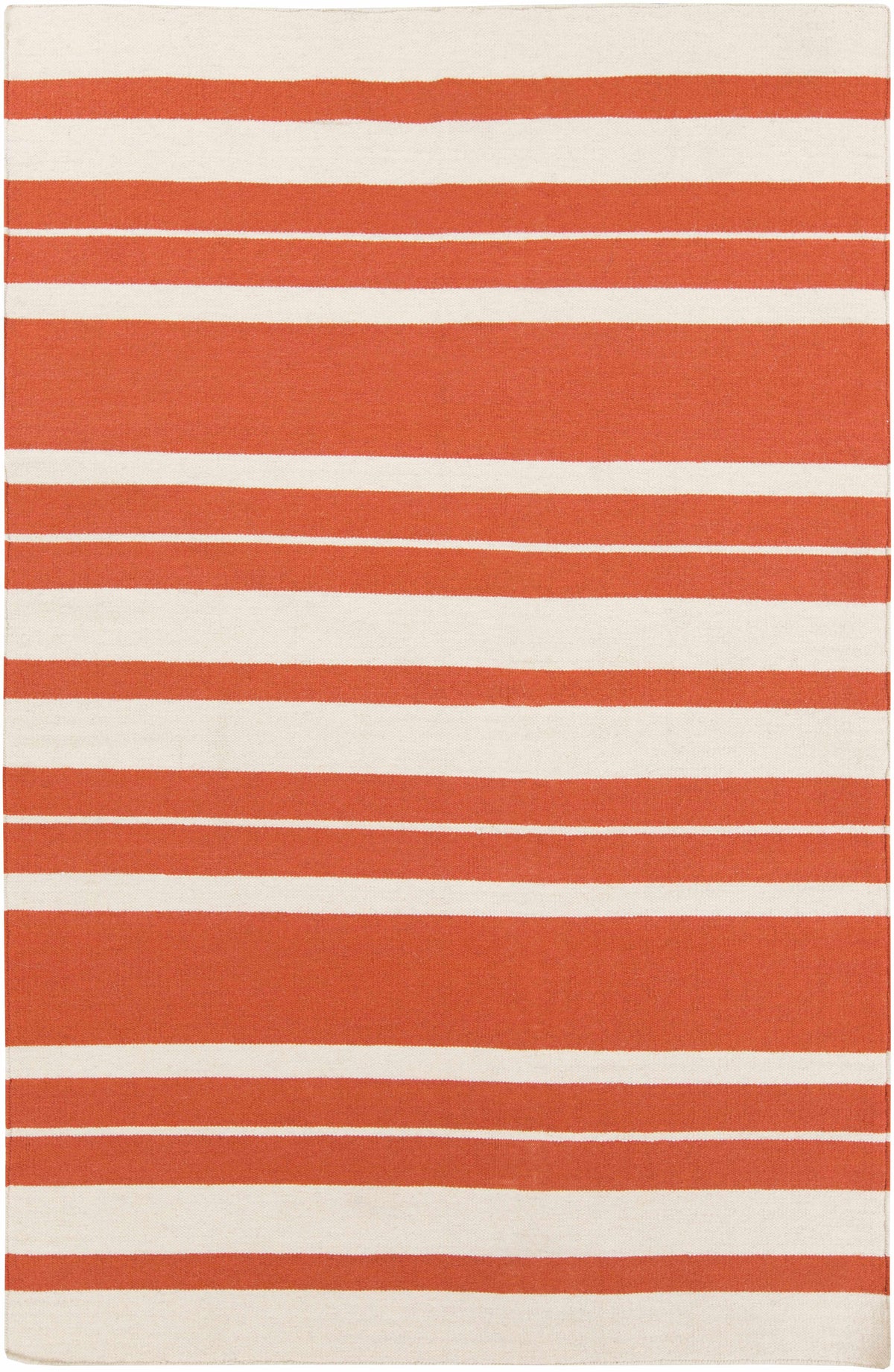 Burnt Orange Hand Woven 100% Wool Cottage Rectangle Handmade rug, Indoor use only, no fringe, non-washable. runner also available