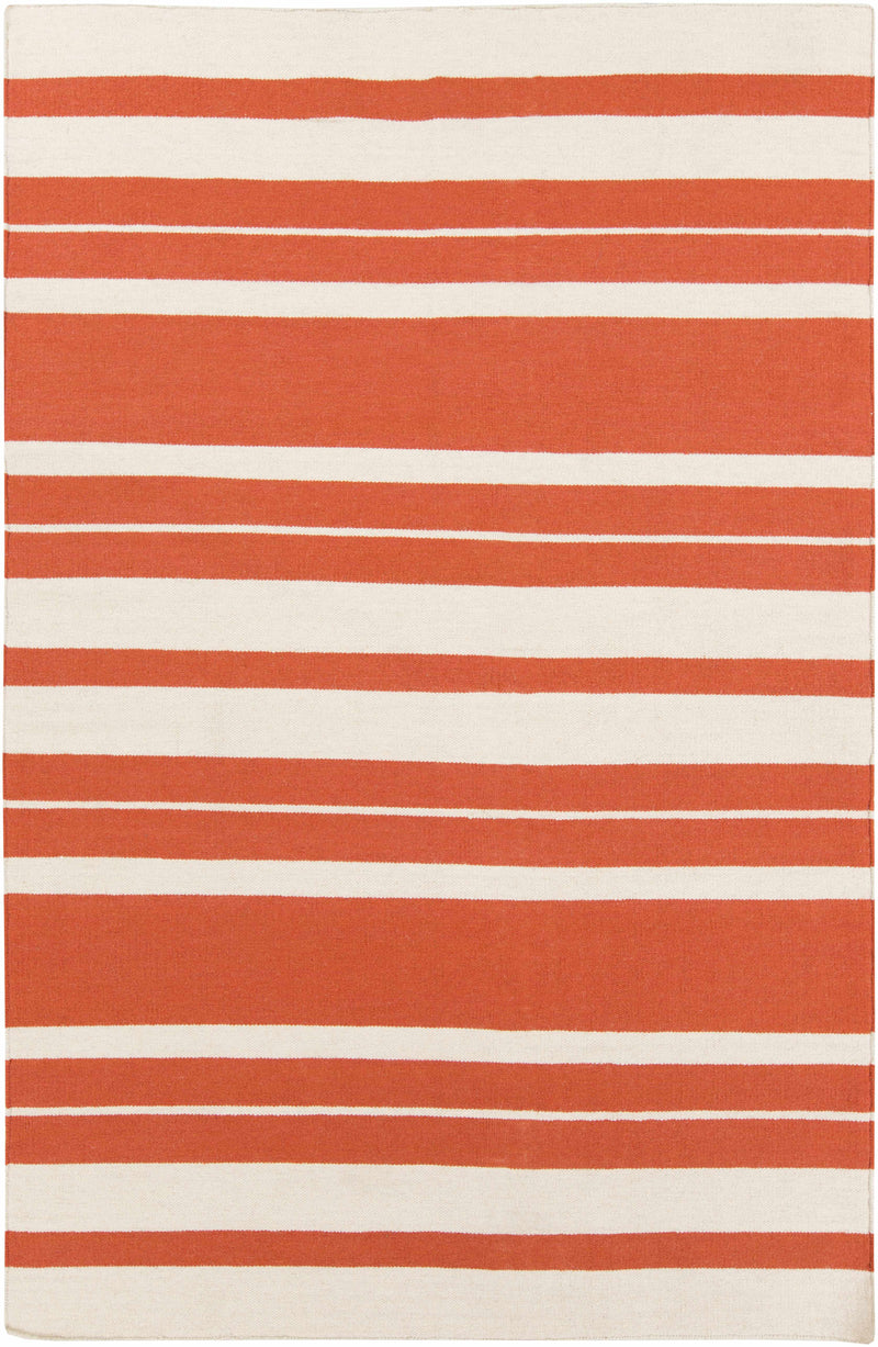 Burnt Orange Hand Woven 100% Wool Cottage Rectangle Handmade rug, Indoor use only, no fringe, non-washable. runner also available