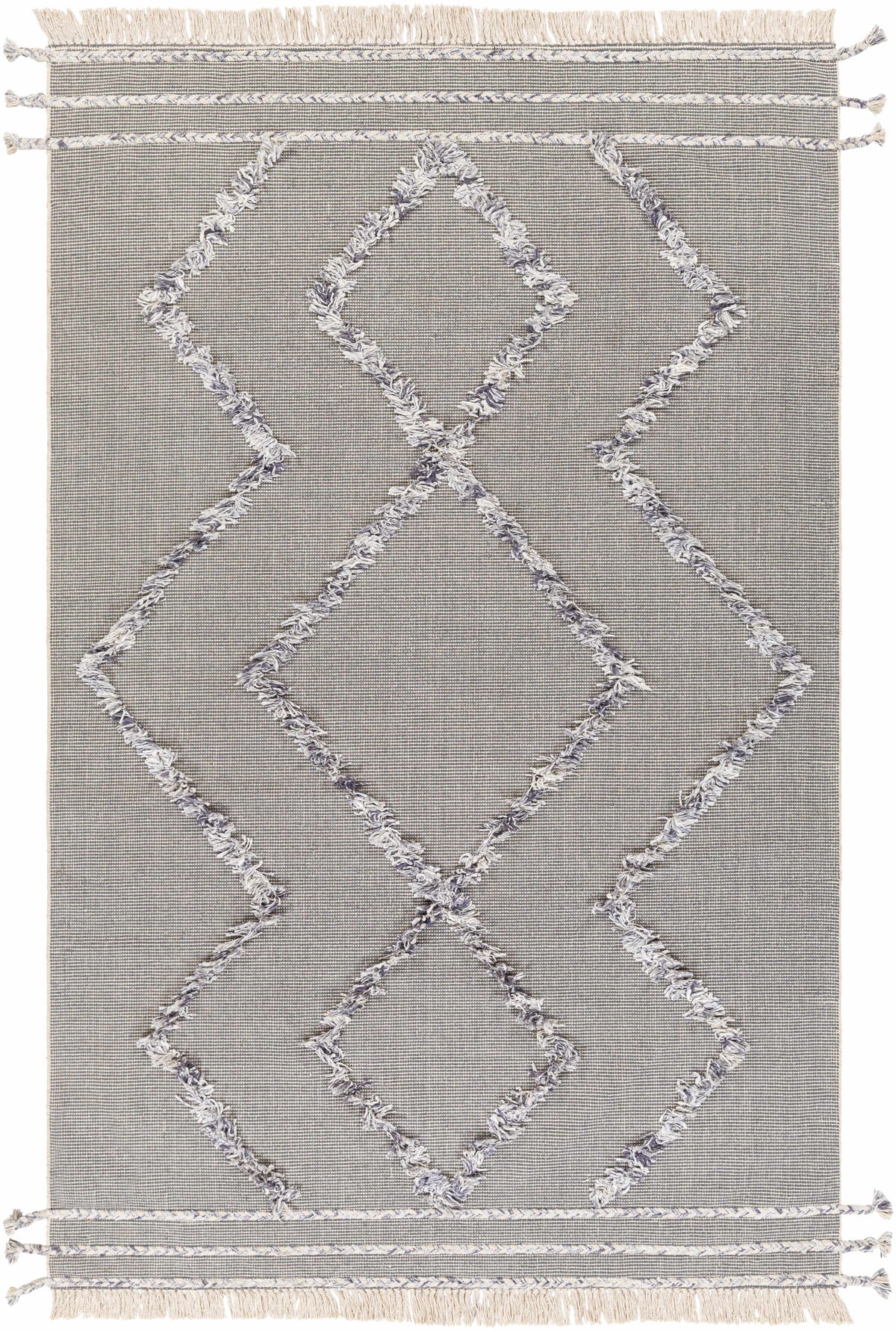 Deep Teal Hand Woven 60% Cotton, 40% Polyester Cottage Rectangle Handmade rug, Indoor use only, has fringe, non-washable.