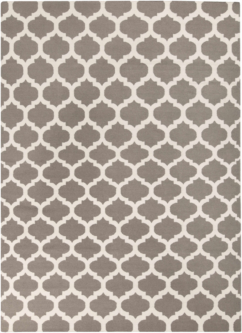 Gray Hand Woven 100% Wool Modern Rectangle Handmade rug, Indoor use only, no fringe, non-washable. runner also available