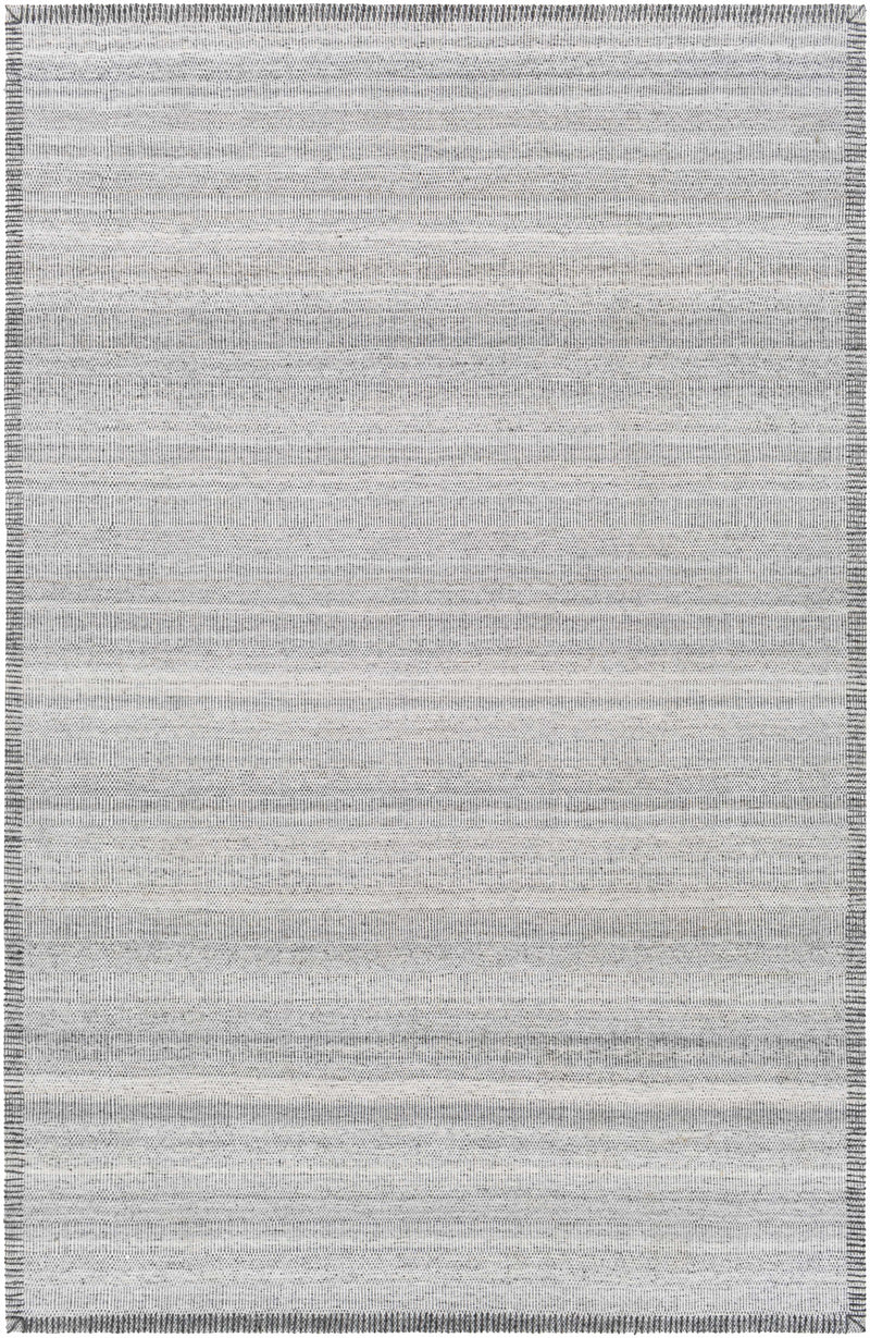 Silver Gray Hand Woven 100% Viscose Global Rectangle Handmade rug, Indoor use only, no fringe, non-washable.