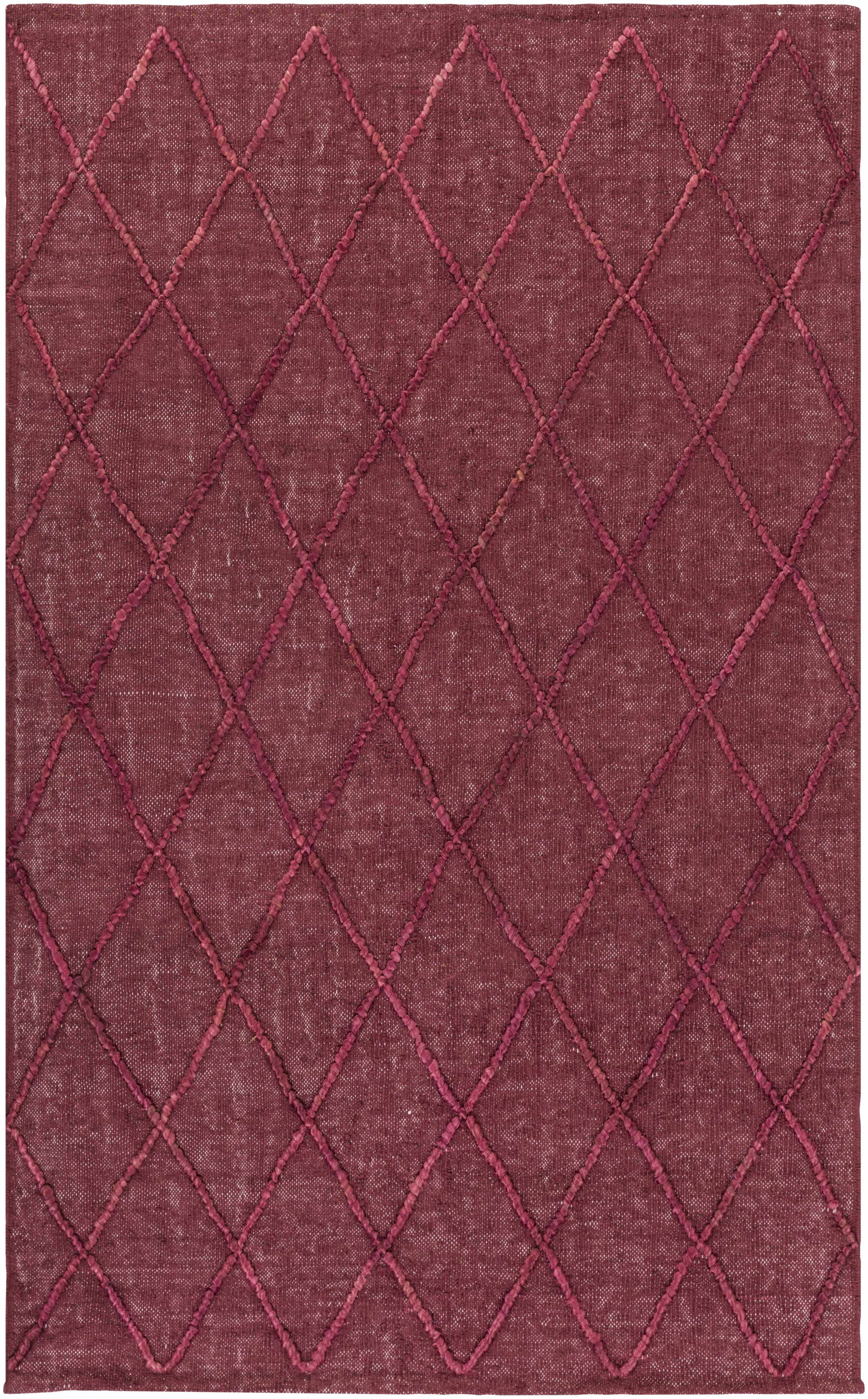 Dark Red Hand Woven 100% Jute Global Rectangle Handmade rug, Indoor use only, no fringe, non-washable. runner also available