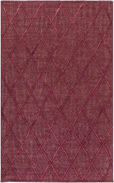 Dark Red Hand Woven 100% Jute Global Rectangle Handmade rug, Indoor use only, no fringe, non-washable. runner also available