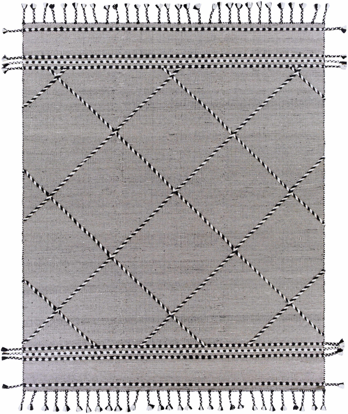 Black Hand Woven 100% Wool Global Rectangle Handmade rug, Indoor use only, has fringe, non-washable. runner also available