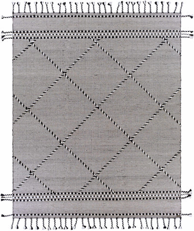 Black Hand Woven 100% Wool Global Rectangle Handmade rug, Indoor use only, has fringe, non-washable. runner also available