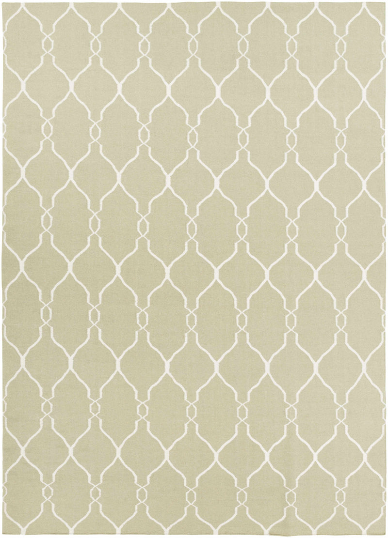 Light Olive Hand Woven 100% Wool Modern Rectangle Handmade rug, Indoor use only, no fringe, non-washable. runner also available