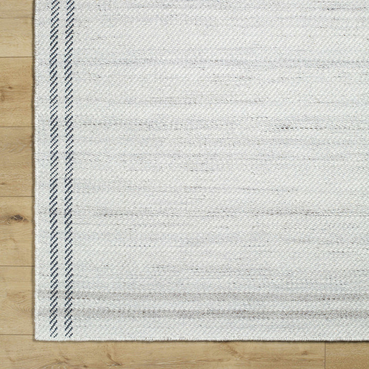 Gray Hand Woven 100% Wool Cottage Rectangle Handmade rug, Indoor use only, no fringe, non-washable. runner also available
