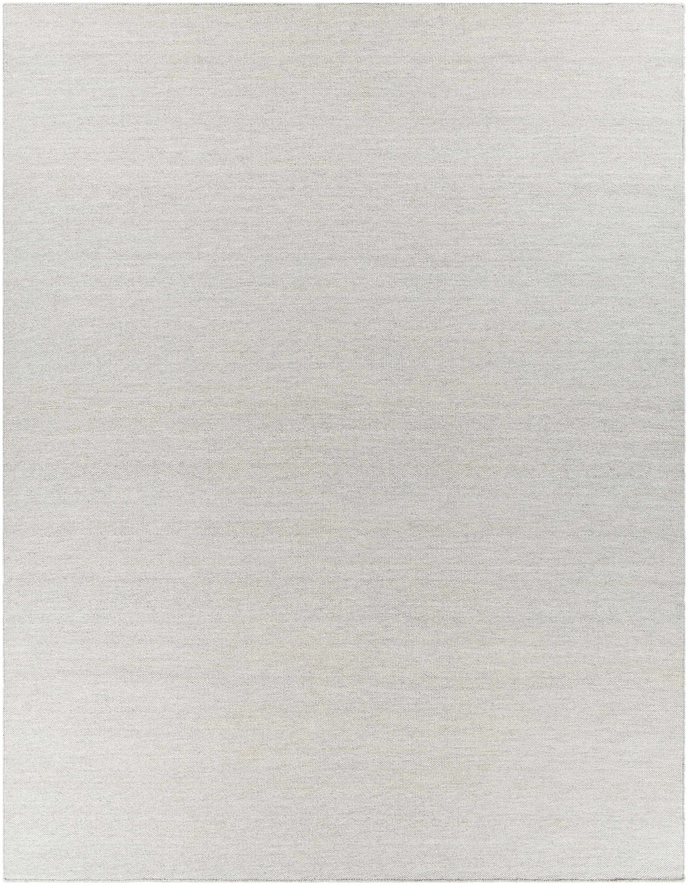 Light Gray Hand Woven 100% Recycled PET Yarn Modern Rectangle Handmade rug, Indoor use only, no fringe, non-washable.