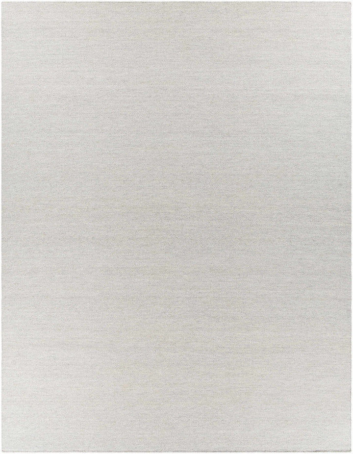 Light Gray Hand Woven 100% Recycled PET Yarn Modern Rectangle Handmade rug, Indoor use only, no fringe, non-washable.