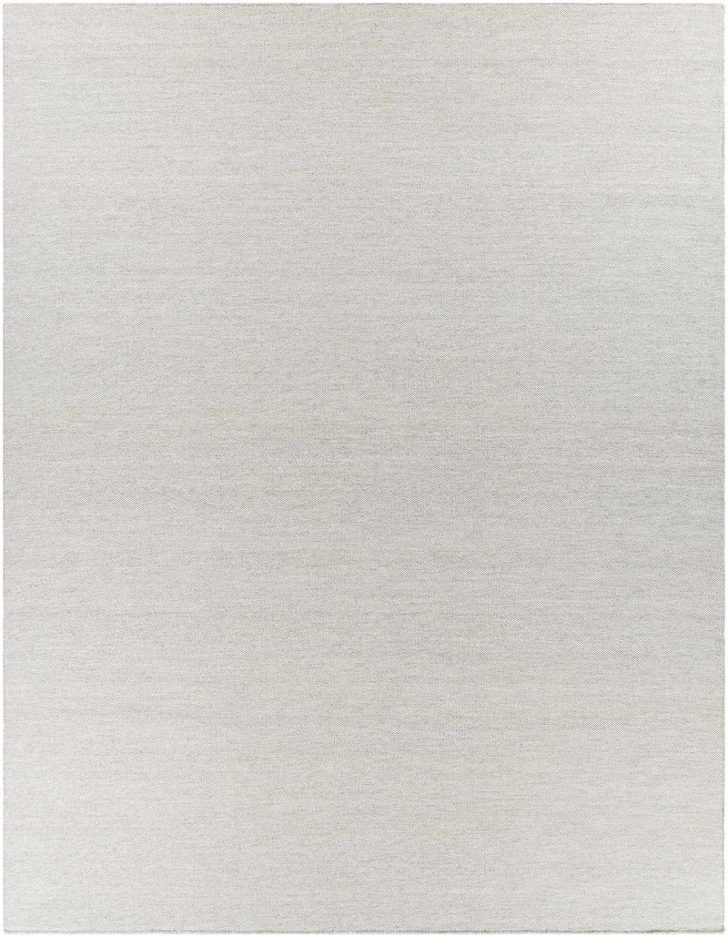 Light Gray Hand Woven 100% Recycled PET Yarn Modern Rectangle Handmade rug, Indoor use only, no fringe, non-washable.