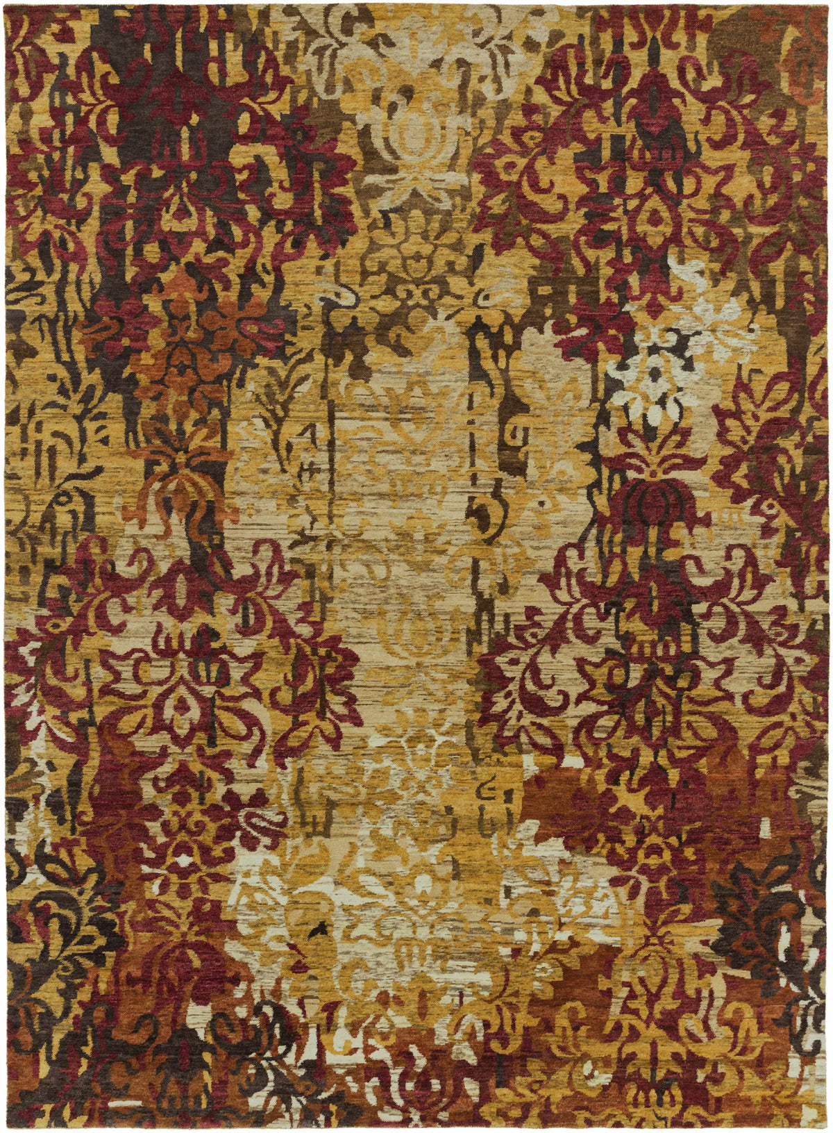 Tan Hand Knotted 100% NZ Wool Modern Rectangle Handmade rug, Indoor use only, no fringe, non-washable.