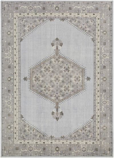 Pale Blue Hand Knotted 100% NZ Wool Traditional Rectangle Handmade rug, Indoor use only, no fringe, non-washable.