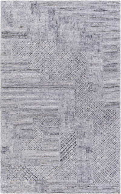 Charcoal Hand Tufted 80% Polyester, 20% Wool Global Rectangle Handmade rug, Indoor use only, no fringe, non-washable.