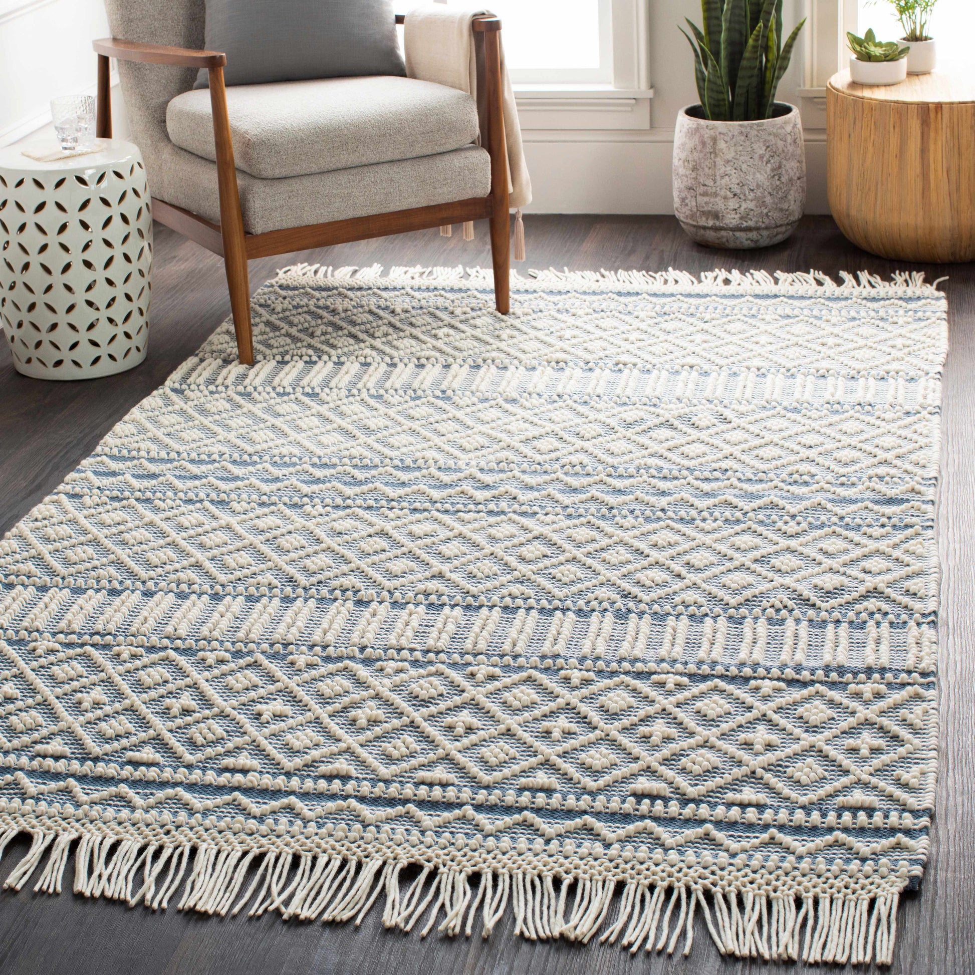 Farmhouse Tassels FTS-2301 Hand Woven Rug