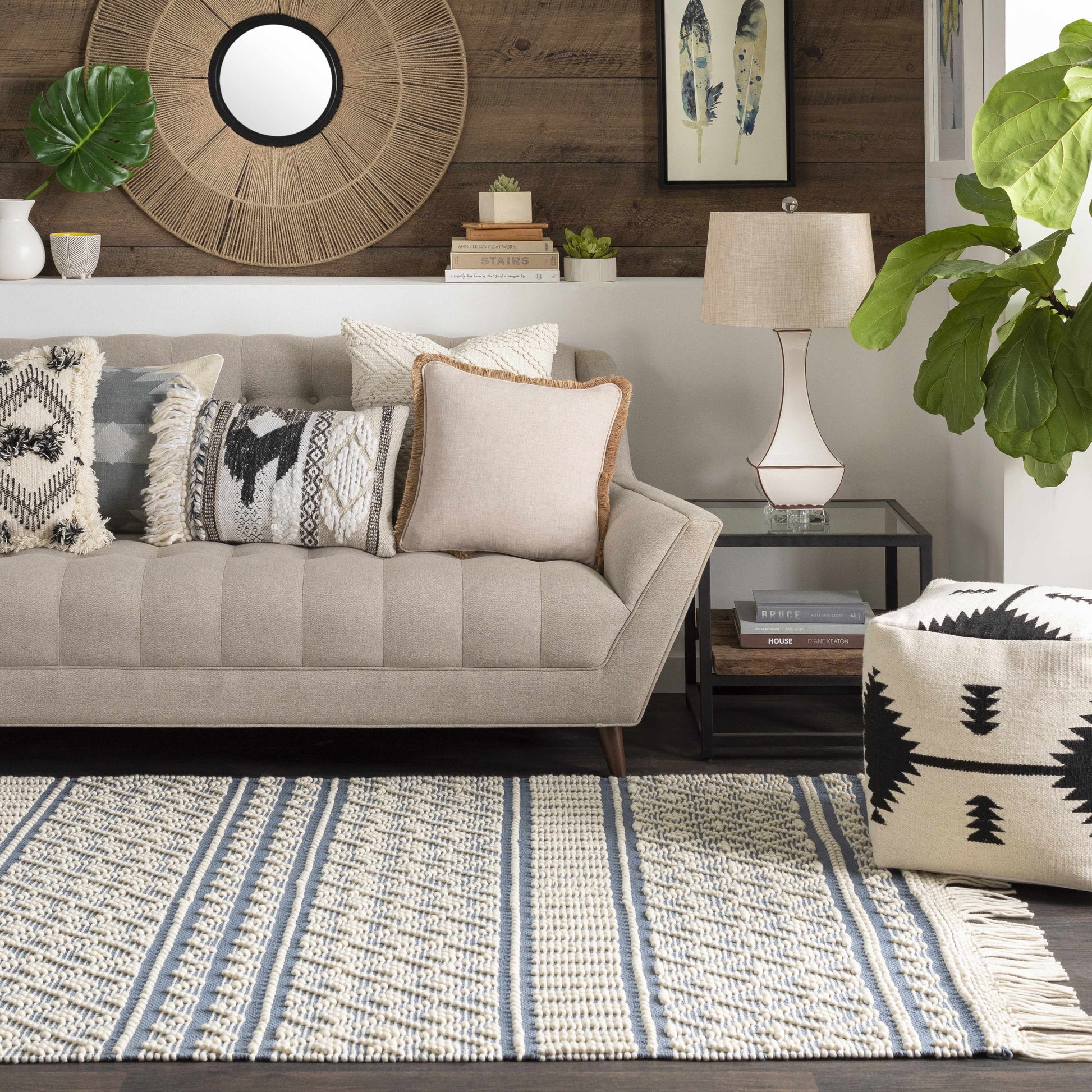 Farmhouse Tassels FTS-2301 Hand Woven Rug