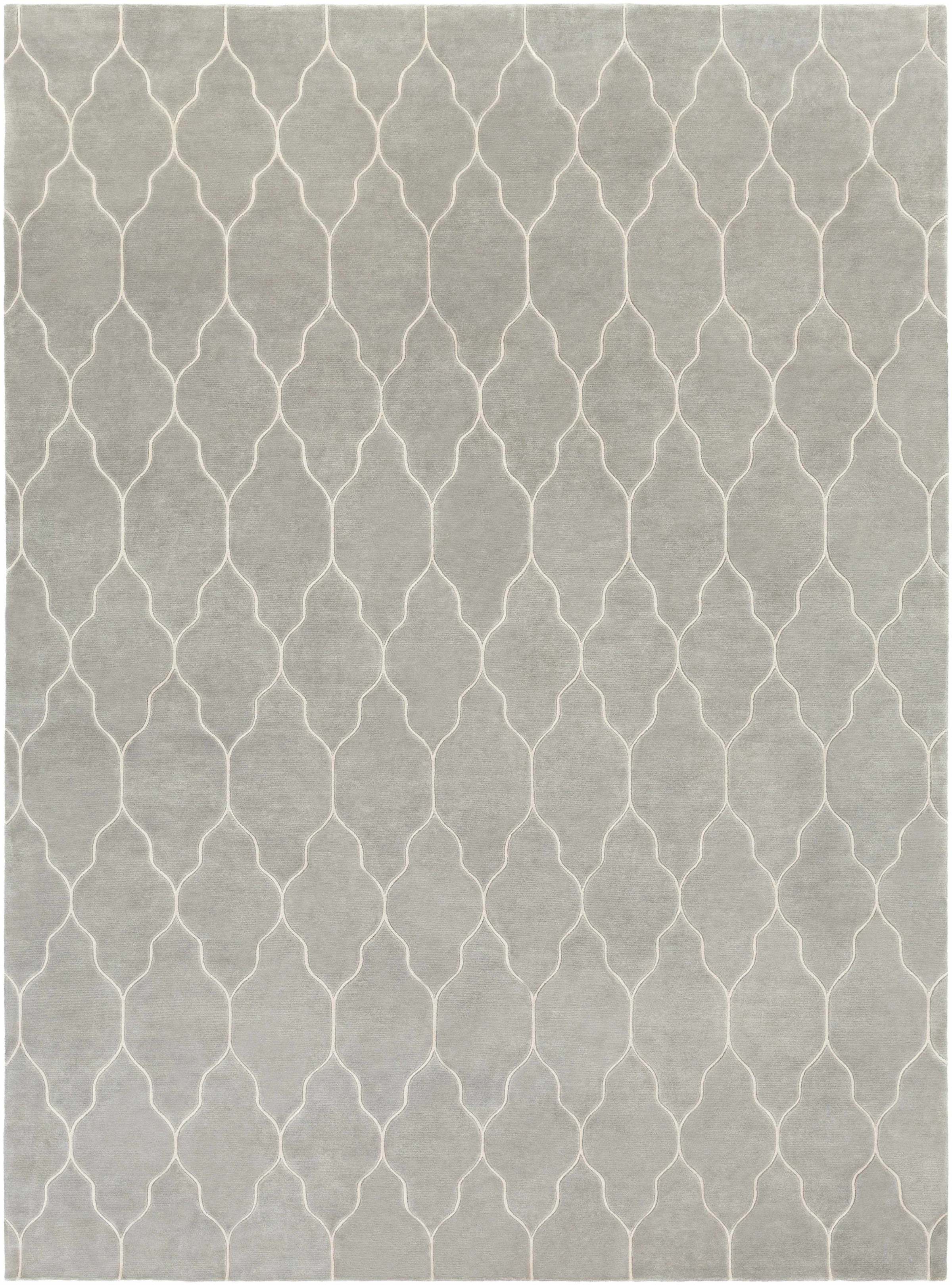 Taupe Hand Knotted 100% Wool Modern Rectangle Handmade rug, Indoor use only, no fringe, non-washable.