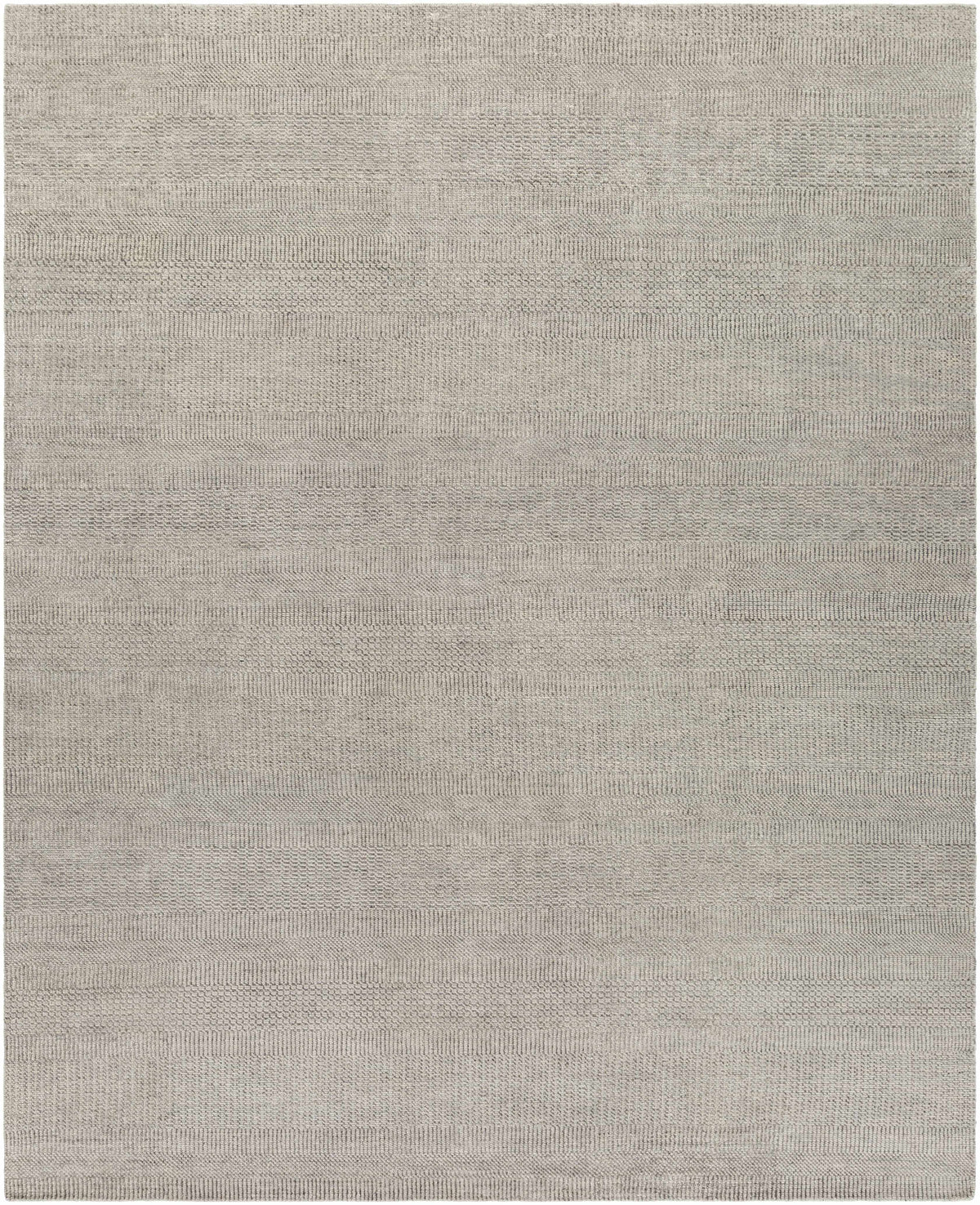 Gray Hand Knotted 70% Wool, 30% Viscose Modern Rectangle Handmade rug, Indoor use only, no fringe, non-washable.
