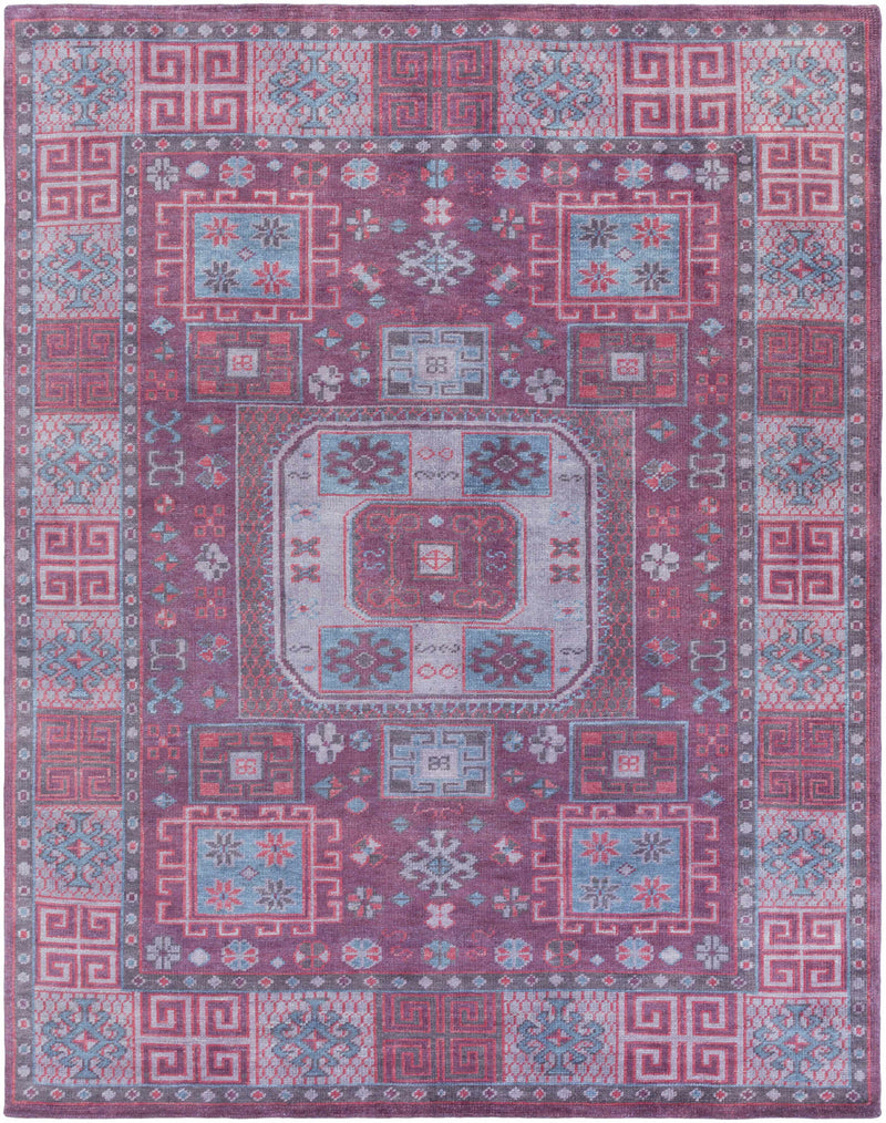Blue Hand Knotted 100% Wool Traditional Rectangle Handmade rug, Indoor use only, no fringe, non-washable. runner also available