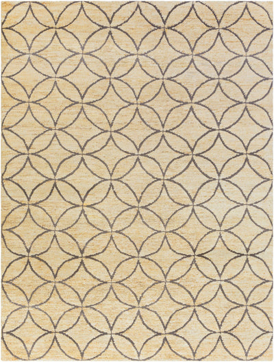 Gray Hand Knotted 60% Wool, 40% Jute Modern Rectangle Handmade rug, Indoor use only, no fringe, non-washable.