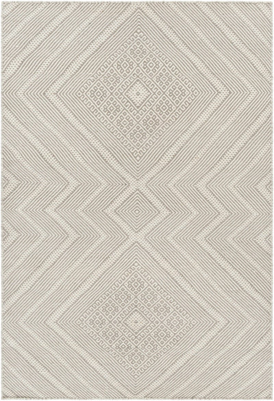 Medium Gray Hand Woven 100% Wool Global Rectangle Handmade rug, Indoor use only, no fringe, non-washable. runner also available