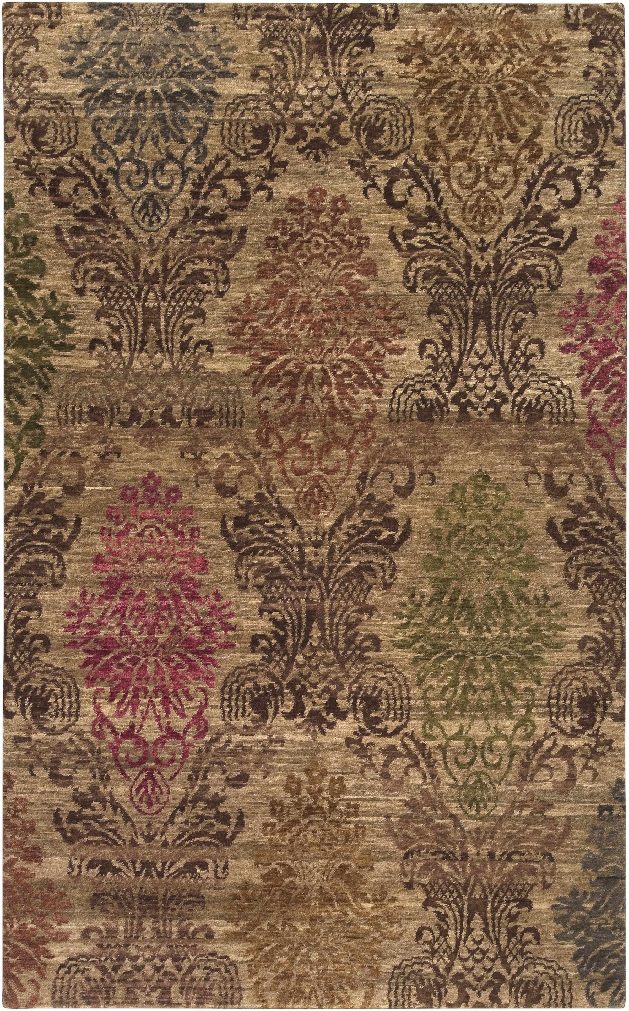Brown Hand Knotted 100% NZ Wool Traditional Rectangle Handmade rug, Indoor use only, no fringe, non-washable.