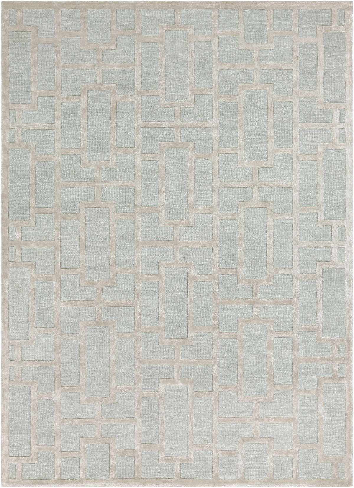 Dusty Sage Hand Tufted 70% Wool, 30% Viscose Modern Rectangle Handmade rug, Indoor use only, no fringe, non-washable. round, runner also available