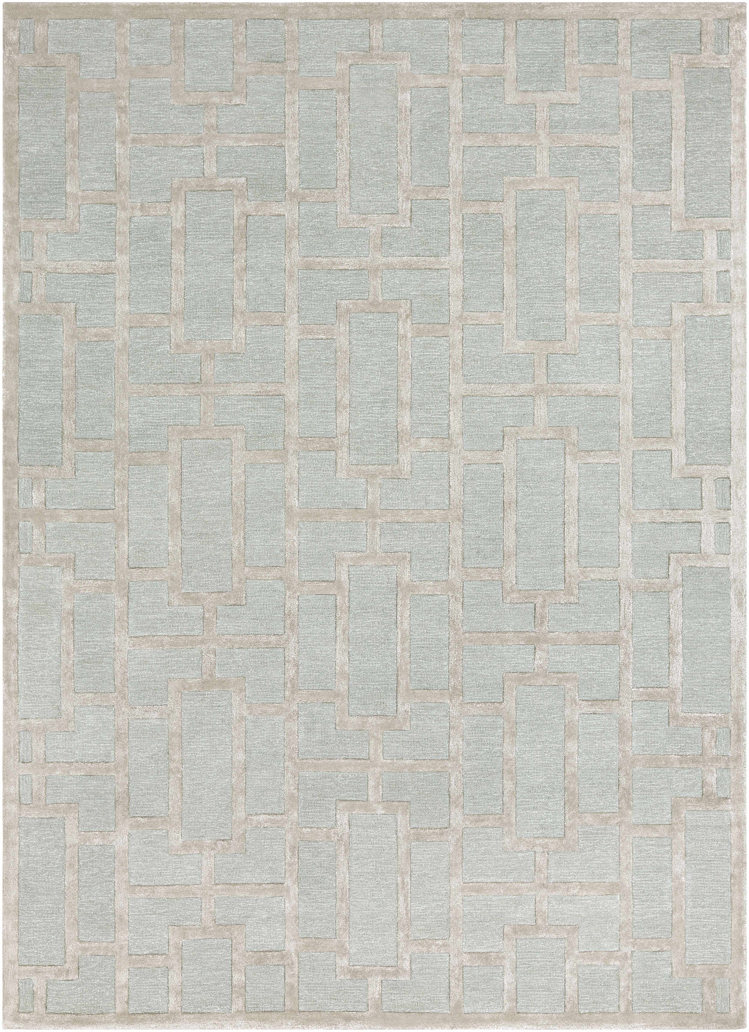 Dusty Sage Hand Tufted 70% Wool, 30% Viscose Modern Rectangle Handmade rug, Indoor use only, no fringe, non-washable. round, runner also available