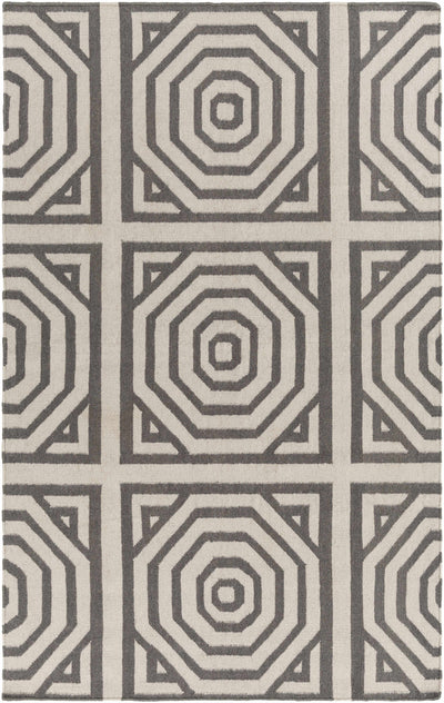 Charcoal Hand Woven 100% Wool Modern Rectangle Handmade rug, Indoor use only, no fringe, non-washable. runner also available