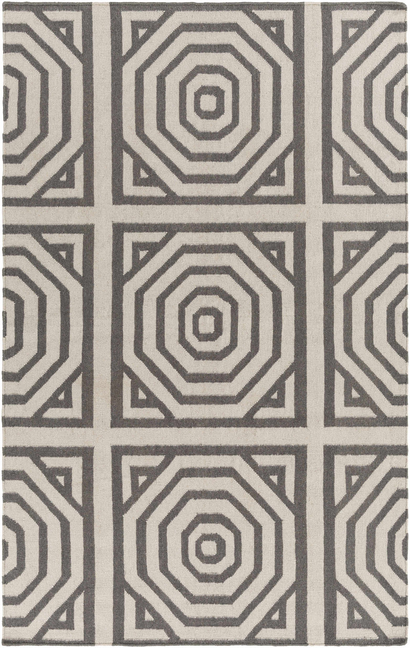 Charcoal Hand Woven 100% Wool Modern Rectangle Handmade rug, Indoor use only, no fringe, non-washable. runner also available