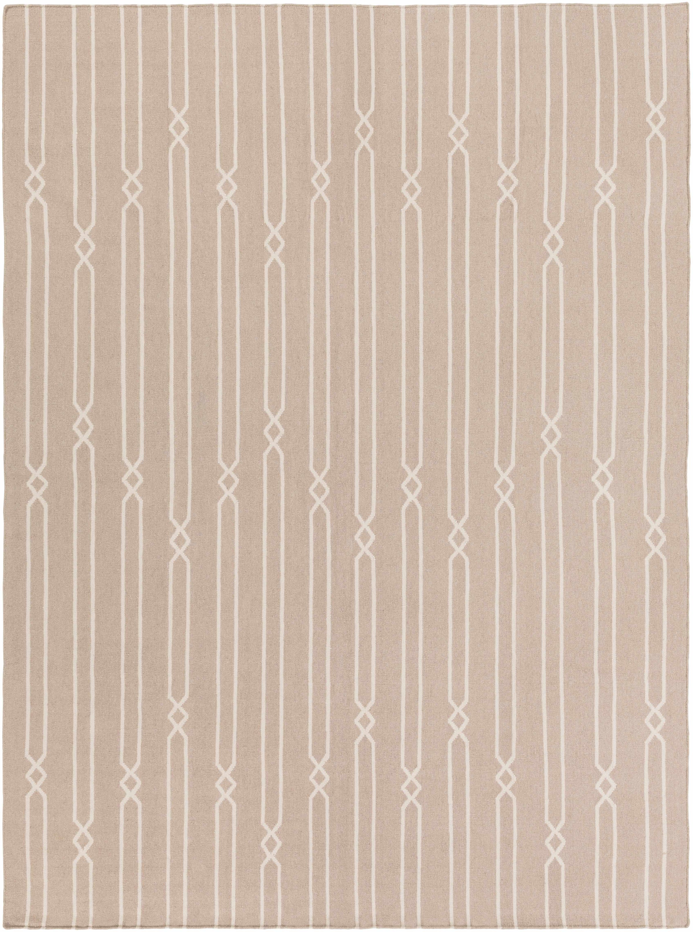 Gray Hand Woven 100% Wool Cottage Rectangle Handmade rug, Indoor use only, no fringe, non-washable.
