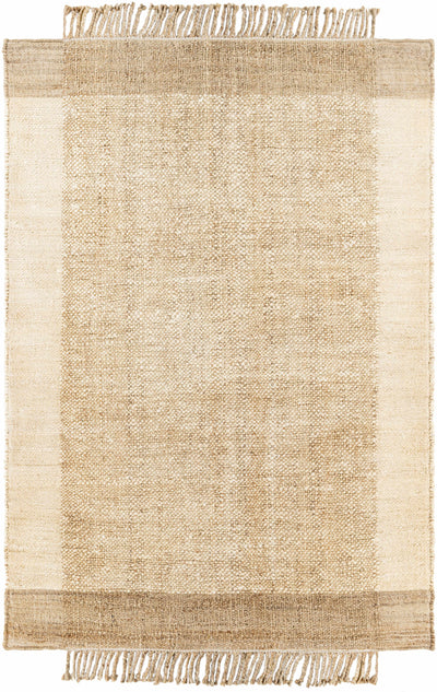 Light Brown Hand Woven 100% Jute Cottage Rectangle Handmade rug, Indoor use only, has fringe, non-washable. runner also available