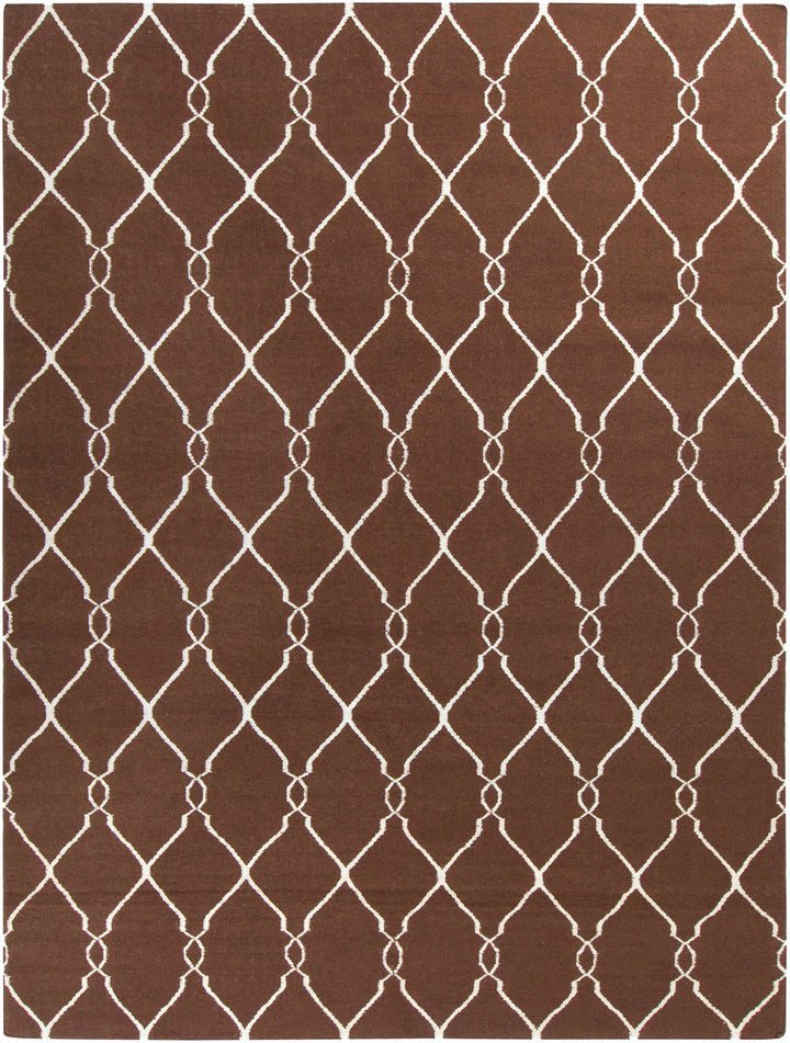 Dark Brown Hand Woven 100% Wool Modern Rectangle Handmade rug, Indoor use only, no fringe, non-washable. round, runner also available