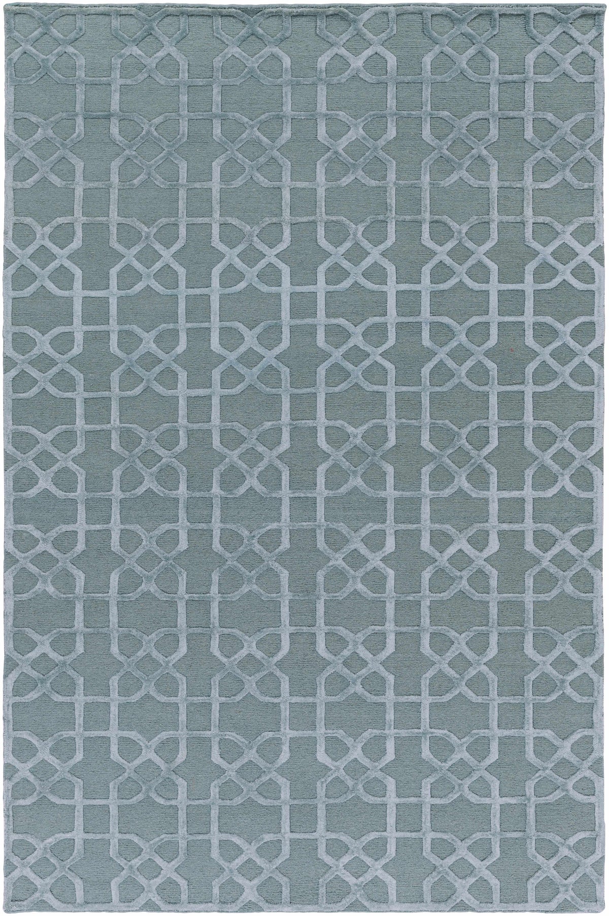 Light Sage Hand Knotted 100% Wool Traditional Rectangle Handmade rug, Indoor use only, no fringe, non-washable.