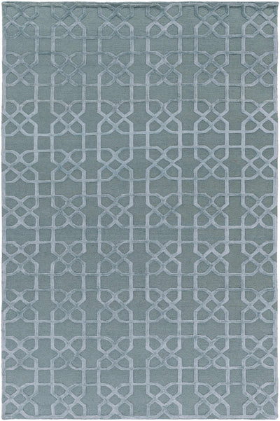 Light Sage Hand Knotted 100% Wool Traditional Rectangle Handmade rug, Indoor use only, no fringe, non-washable.
