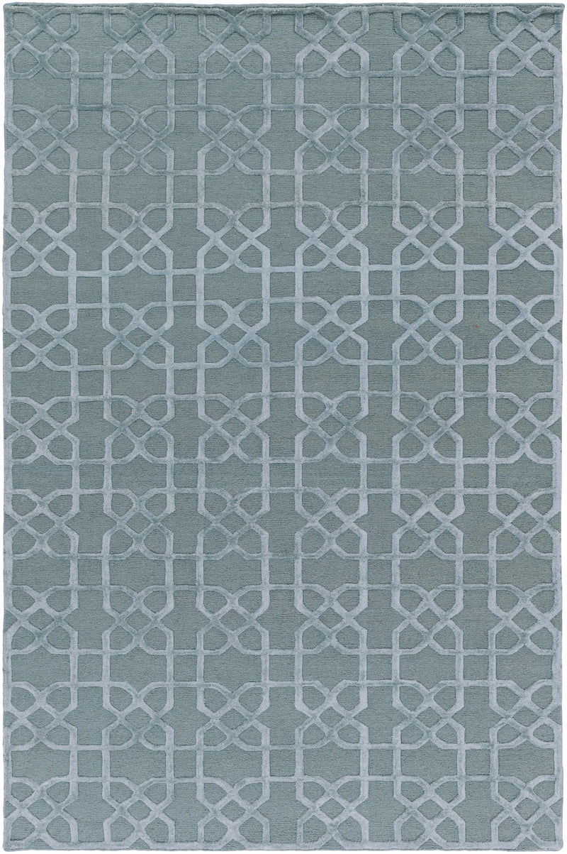 Light Sage Hand Knotted 100% Wool Traditional Rectangle Handmade rug, Indoor use only, no fringe, non-washable.