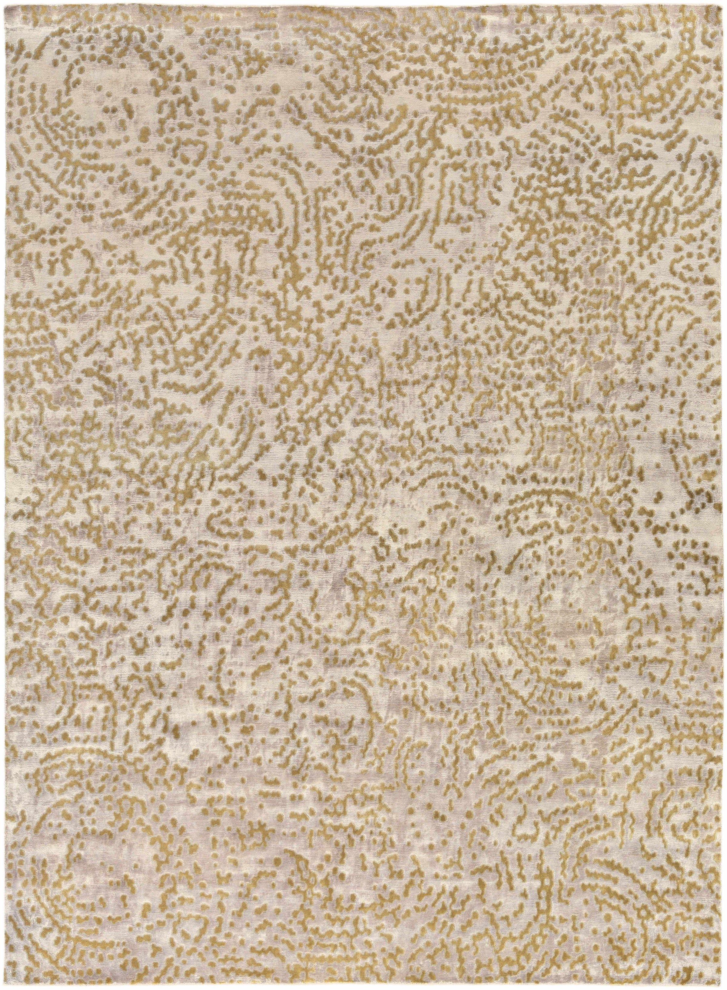 Medium Gray Hand Knotted 70% NZ Wool, 30% Viscose Modern Rectangle Handmade rug, Indoor use only, no fringe, non-washable.