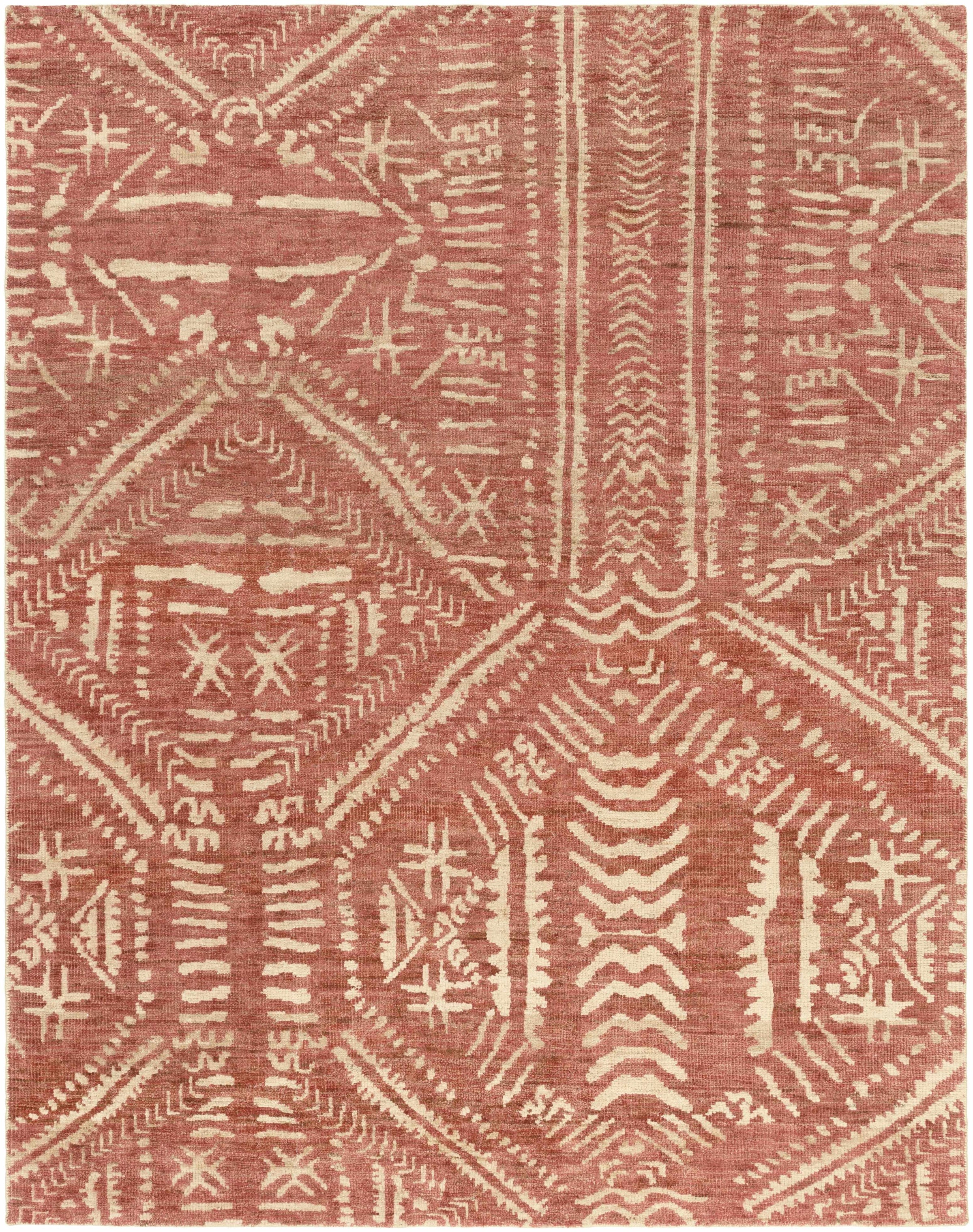 Rust Hand Knotted 100% Jute Cottage Rectangle Handmade rug, Indoor use only, no fringe, non-washable. runner also available