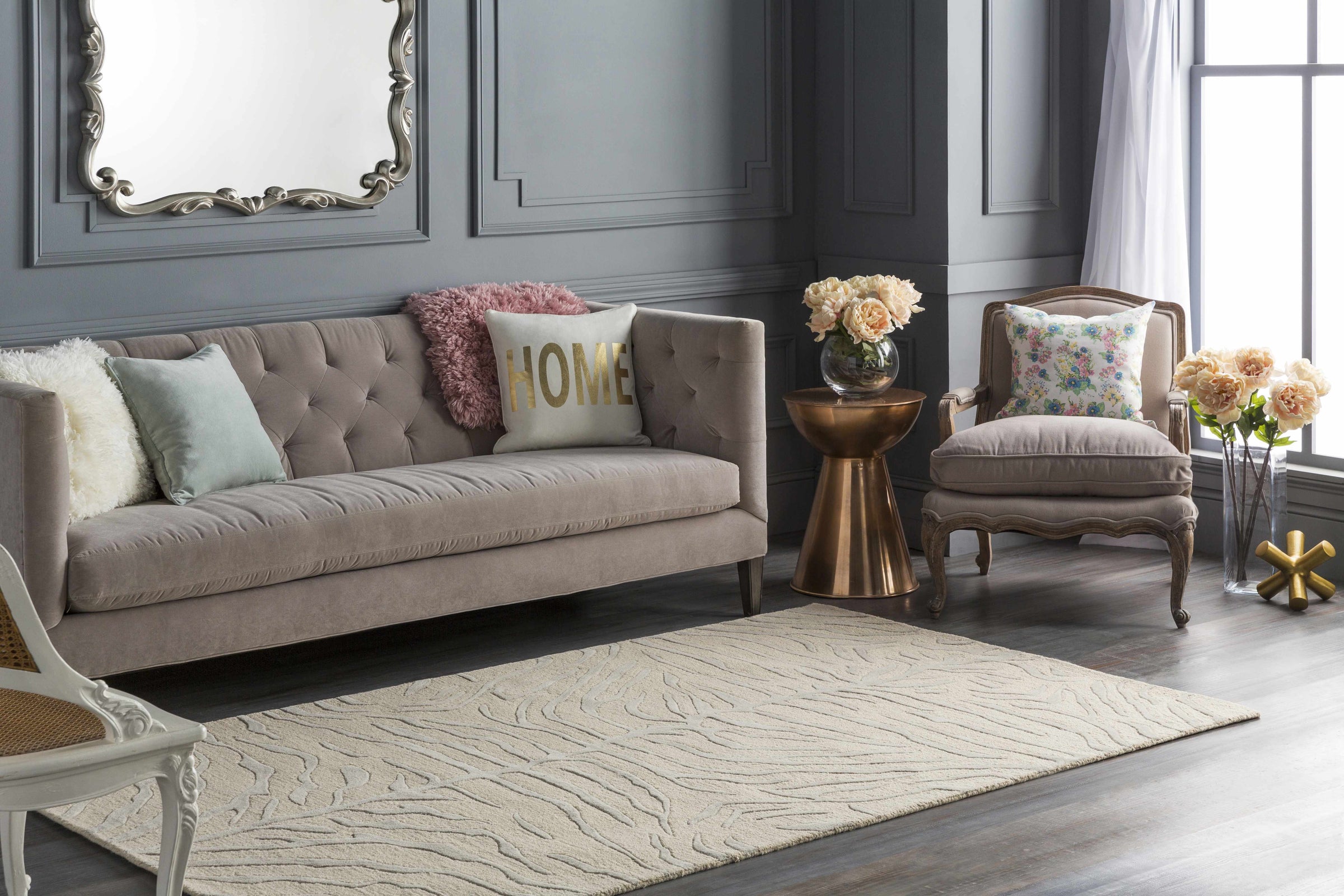 Floor Pillows : LOTA-1201,Pillows : GLYP-7106,SAFF-7198,LOTA-1201,SHEE-9000,Rugs : AWPL-2232