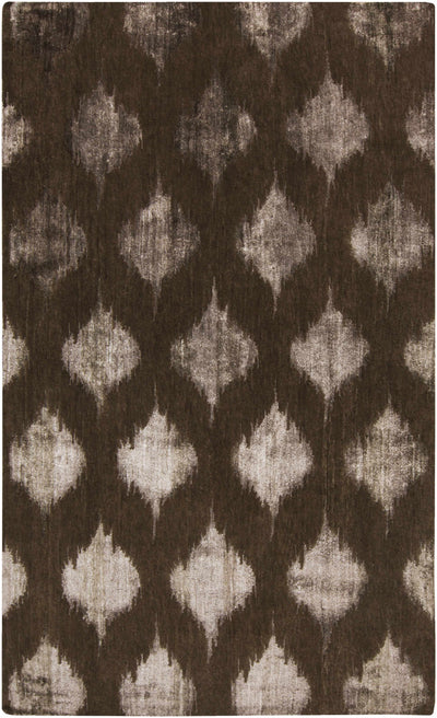 Brown Hand Knotted 60% Wool, 40% Viscose Modern Rectangle Handmade rug, Indoor use only, no fringe, non-washable. runner also available